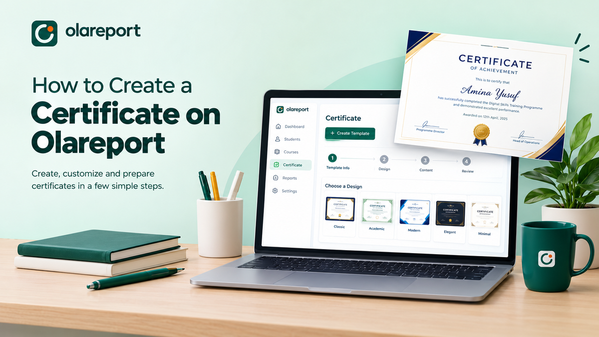 How to Create a Certificate on Olareport: A Step-by-Step Guide